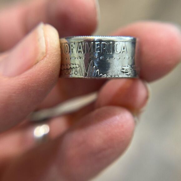Coin Ring, Sterling Silver, 1979 Half Dollar, size 7, NEW, Handmade - Picture 5 of 7